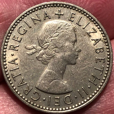 1956 United Kingdom One Shilling Copper-Nickel Coin - AU (About Uncirculated) - Image 1 of 4