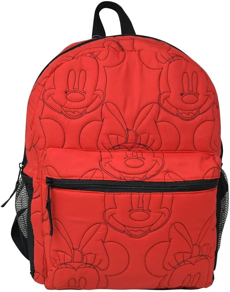 Mochila Grande - Disney - Minnie Mouse Rojo Acolchado 16" Bolso Escolar NUEVO Foto 1 de 1