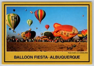 Postal Globo Fiesta Albuquerque Nuevo México Globos Aire Caliente Trébol - Imagen 1 de 2