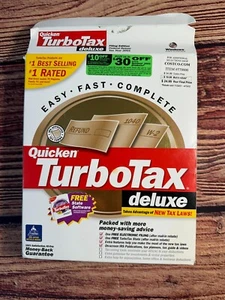 Intuit Quicken TurboTax 2003 Deluxe For Windows - Picture 1 of 6