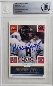 1986 McDonalds Blue Tab Maury Buford Signed Card Autograph BGS BAS Auto Bears - Picture 1 of 2