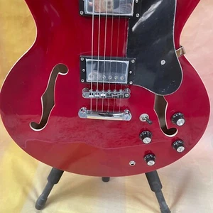 ES-335 Red Semi Hollow Electric Guitar 2H Pickups Black Maple Body - Picture 1 of 4