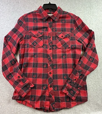 Camisa Dakine Franela Para Hombres M Roja Negra Cuadros Paniolos Maui Jacquard Gorpcore Foto 1 de 4