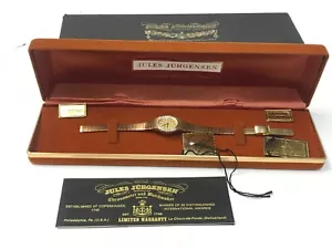 Rare NOS 1970's Jules Jurgensen Gold Ladies Genuine Diamond 17 Jewel Watch 5778 - Picture 1 of 12
