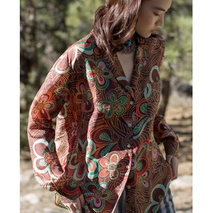 Alix of Bohemia Gogo Silk Shirt Chocolate Brown Size XS - Picture 1 of 6