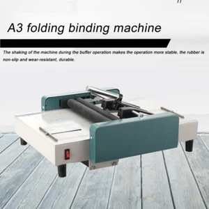 60W A3 Broschüre Faltbare Bindemaschine Papier Heften Herstellung Buch Hefter 110V - Bild 1 von 12