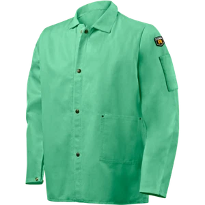 Steiner 1030-2X, 9 oz Flame Resistant Cotton Welding Jacket, 30" Green - Picture 1 of 4