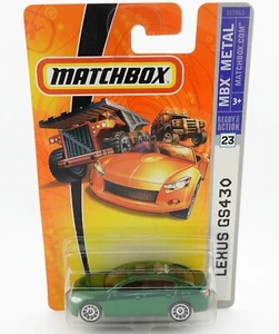 2007 Matchbox LEXUS GS430 Green 23/75 GREAT CARD Ready For Action Exclusive - Picture 1 of 3