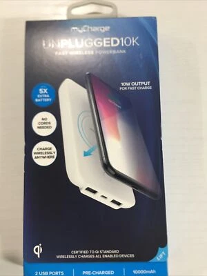 NEW myCharge Unplugged 10K Fast Wireless Charging - Image 1 of 4