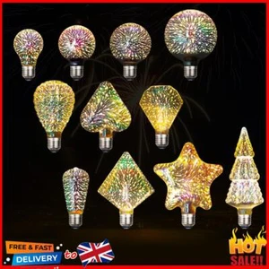 4.5W 3D Colorful Firework Decorative Bulb Light Bulb 125lm Star Shine Decoration - Picture 1 of 30