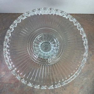 Mikasa Park Lane Crystal Pedestal Cake Stand stand 7” Beautiful Skirt Design - Picture 1 of 7