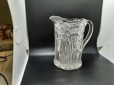 Vintage (eapg) Early American Pressed Glass Pitcher 8  Probably Smith • 6.50€