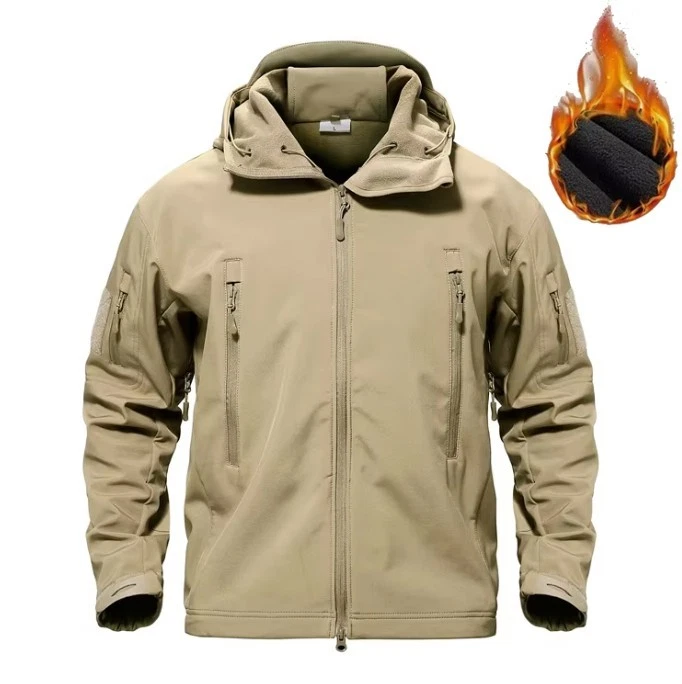 Chaqueta táctica para hombre impermeable abrigo militar caparazón suave trabajo chaqueta cortavientos Foto 1 de 4