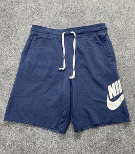 Pantalones Cortos para Sudar Nike Sportswear Alumni Para Hombres L Azul Marino Terry Francés Logo Cortado - Imagen 1 de 12