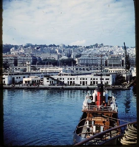 Arriving at Algiers Algeria - 1951 Stereo Realist 3D Slide #1249 - Picture 1 of 3