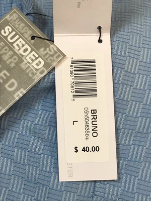 NUEVO CON ETIQUETAS BRUNO Camisa Azul Para Hombres, Talla L, Gamuza Microfibra SS Foto 1 de 4