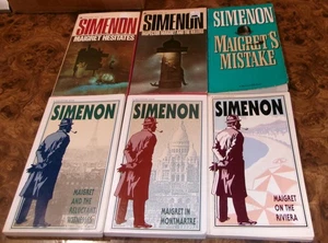 6 Inspector Maigret Mystery Books by Georges Simenon Maigret in Montmatre+ Lot - Picture 1 of 3