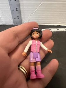 Fisher Price Sweet Street Figure Go Anywhere Black Hair Brown Eyes Purple Skirt - Picture 1 of 5