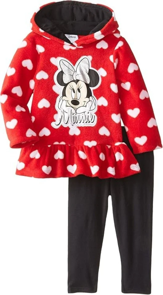 Juego de 2 piezas de vellón corazón Minnie Mouse para bebé niña Disney Foto 1 de 1