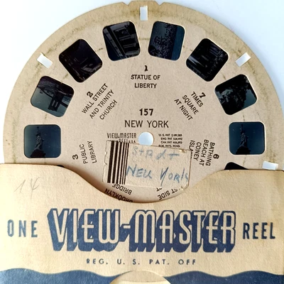 VIEW-MASTER 3D REEL ⭐ NEW YORK ⭐ Liberty, USA, Stereo Bildscheibe Fotos No 157 - Bild 1 von 4