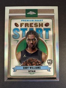 2024-25 Topps Chrome - Cody Williams #FS-8 - Fresh Start Refractor - Utah Jazz - Picture 1 of 2