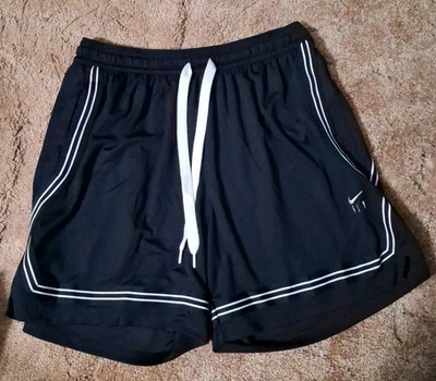 Pantalones cortos de baloncesto Nike Fly Crossover para mujer extra grandes negros blancos Dri-Fit Foto 1 de 4