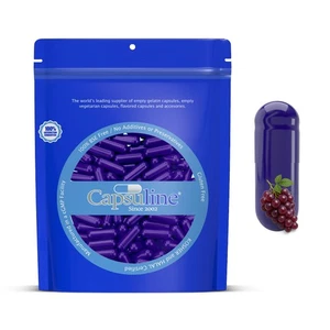 Capsuline Gelatine mit Traubengeschmack leere Kapseln Größe 0 lila/lila - Bild 1 von 26