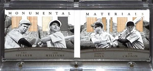 2017 Panini National Treasures Monumental Materials Ted Williams, Foxx, Speaker, - Picture 1 of 1