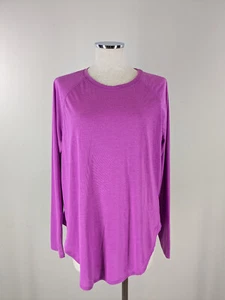 Nuova maglietta Under Armour XL rosa viola manica lunga atletica tempo libero - Foto 1 di 4