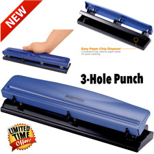 Premium Paper Puncher 3 Three Hole Punch Heavy Duty Metal Large Office Tools
