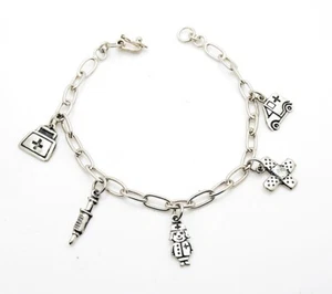 Bettelarmband 950 Silber medizinisches Thema - Bild 1 von 1