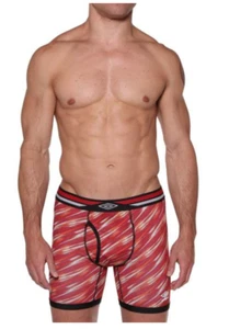 Calzoncillos boxer para hombre Umbro - rojo/naranja/gris (individual) - Imagen 1 de 3