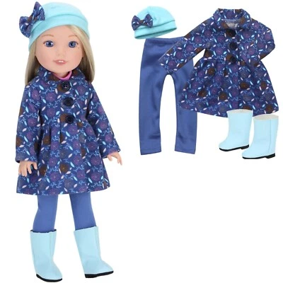 DOLL TOY BOX Doll Clothes 14.5" Pants Leggings Top Boots Hat Fit 14.5" AG WELLIE WISHER DOLLS