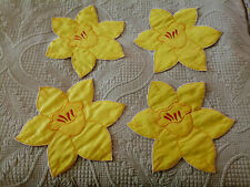No.11) Obrus 4x Żonkile Hossnera, żółty, kwiaty zastosowane
