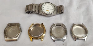 SEIKO 70s MENS STEEL CASES STRAP STOCK VINTAGE WATCH CASE - Picture 1 of 24