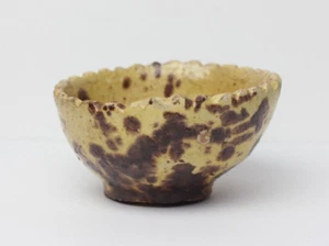 Antique Mochaware Low Bowl with Scalloped Border 1860's, 3.25" - Picture 1 of 6