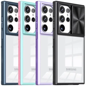 For Galaxy S25 Ultra/S25+/S25 Phone Case Transparent Case W/Camera Privacy Cover - Picture 1 of 35