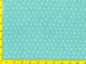 Weihnachten Schneeflocken auf Licht Aqua Meterware CWISNF09195 - Bild 1 von 1