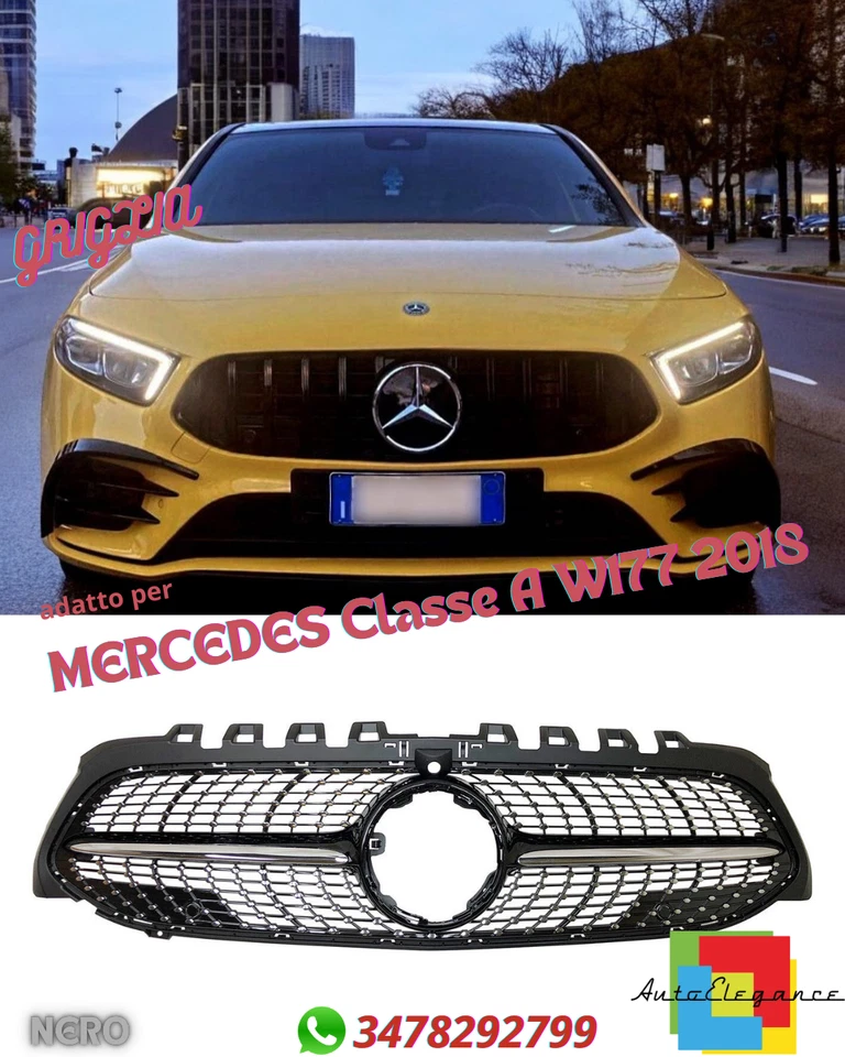 ⭐DIAMANTGRILL, GEEIGNET FÜR MERCEDES A-Klasse W177 2018⭐ - Bild 1 von 3