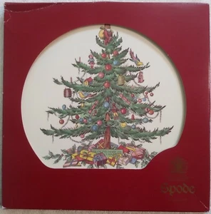 10" Spode Christmas Tree Round Casserole Dish Stand England - Picture 1 of 3