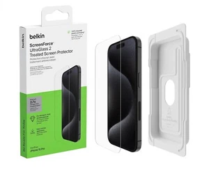 Belkin screenForce Glass Screen Protector Apple iPhone 15 Pro (Open box) - Picture 1 of 5
