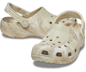 CROCS CLASSIC MARBLED BONE MULTI CLOGS Sandal SHOE NEW MEN UNISEX Waterproof - Picture 1 of 6