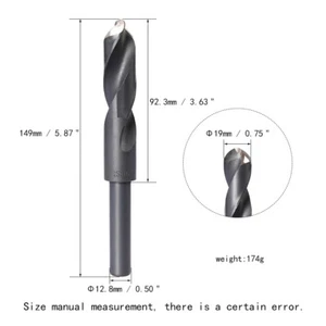 Tabak Rohr Schüssel Bohrer Bit Werkzeug zum Selbermachen Kammerreinigung U-Form Bohrer φ19mm - Bild 1 von 8