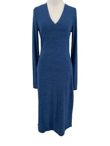 Wilfred Free Women's Heathered Blue Lisiere Long Sleeve Dress Size Medium - Picture 1 of 6