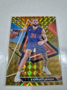 2023-24 Topps Finest Evan Fournier Gold Geometric Refractor 06/20 Pistons - Picture 1 of 2