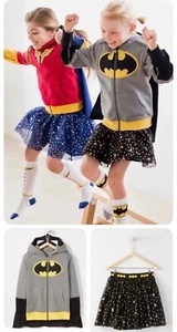 Hanna Andersson 150 Girls Justice League Batman Cape Jacket Tulle Skirt Set VHTF - Picture 1 of 15