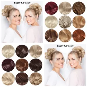 Gestrandetes großes Haar Scrunchie flickig wellig lockig Haarteil Wrap unordentlich Hochsteckfrisur Brötchen - Bild 1 von 193