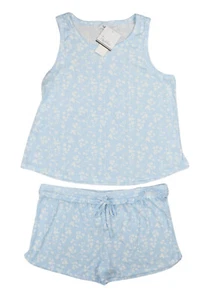 Conjunto de pijama para mujer Roudelain de 2 piezas floral punto puntiagudo y pantalones cortos XL NUEVO CON ETIQUETAS - Imagen 1 de 3