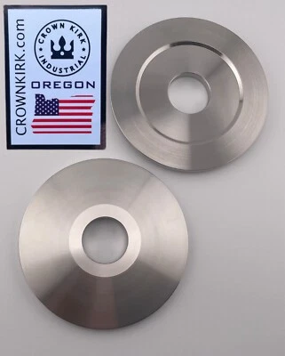 CROWN KIRK INDUSTRIAL Arbor Bench Grinding Washers 3-3/4" OD x 1.00" ID - Stainless Steel CNC Machined
