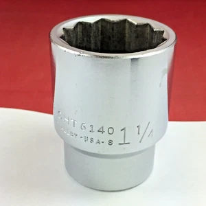 Excellent! 3/4" drive Wright 1-1/4" 6140 12-point Chrome Socket USA - Picture 1 of 6